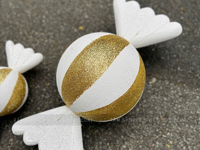 Mô hình kẹo mút tròn xoắn 2 đầu [Nhiều cỡ - Mút xốp] KEONGOT-03